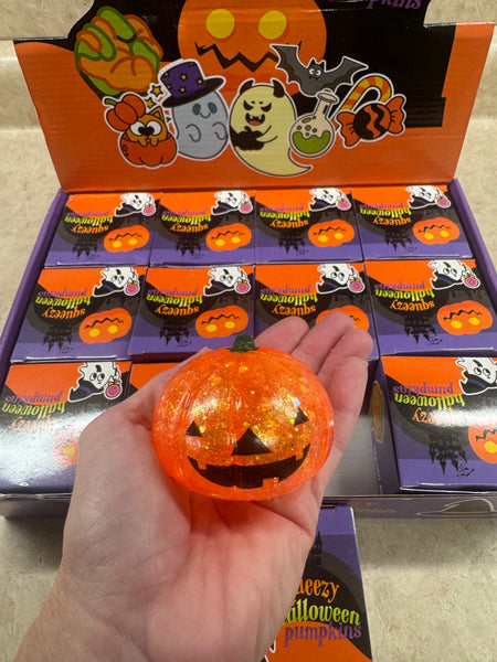 IN STOCK - Maltose Squishy - Glitter Jack-O-Lantern